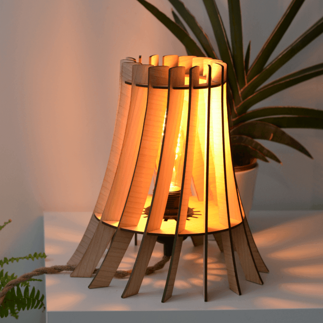 Arcéon Lampe à poser en bois - Luminaire design - ILLUMIAA
