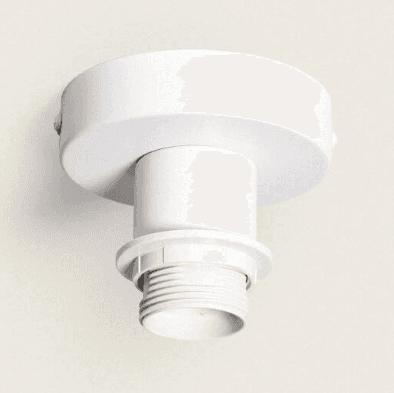 Support BLANC avec douille E27 intégrée pour plafond ou appliques murales - ILLUMIAA