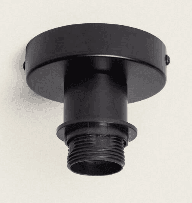 Support NOIR avec douille E27 intégrée pour plafond ou appliques murales - ILLUMIAA