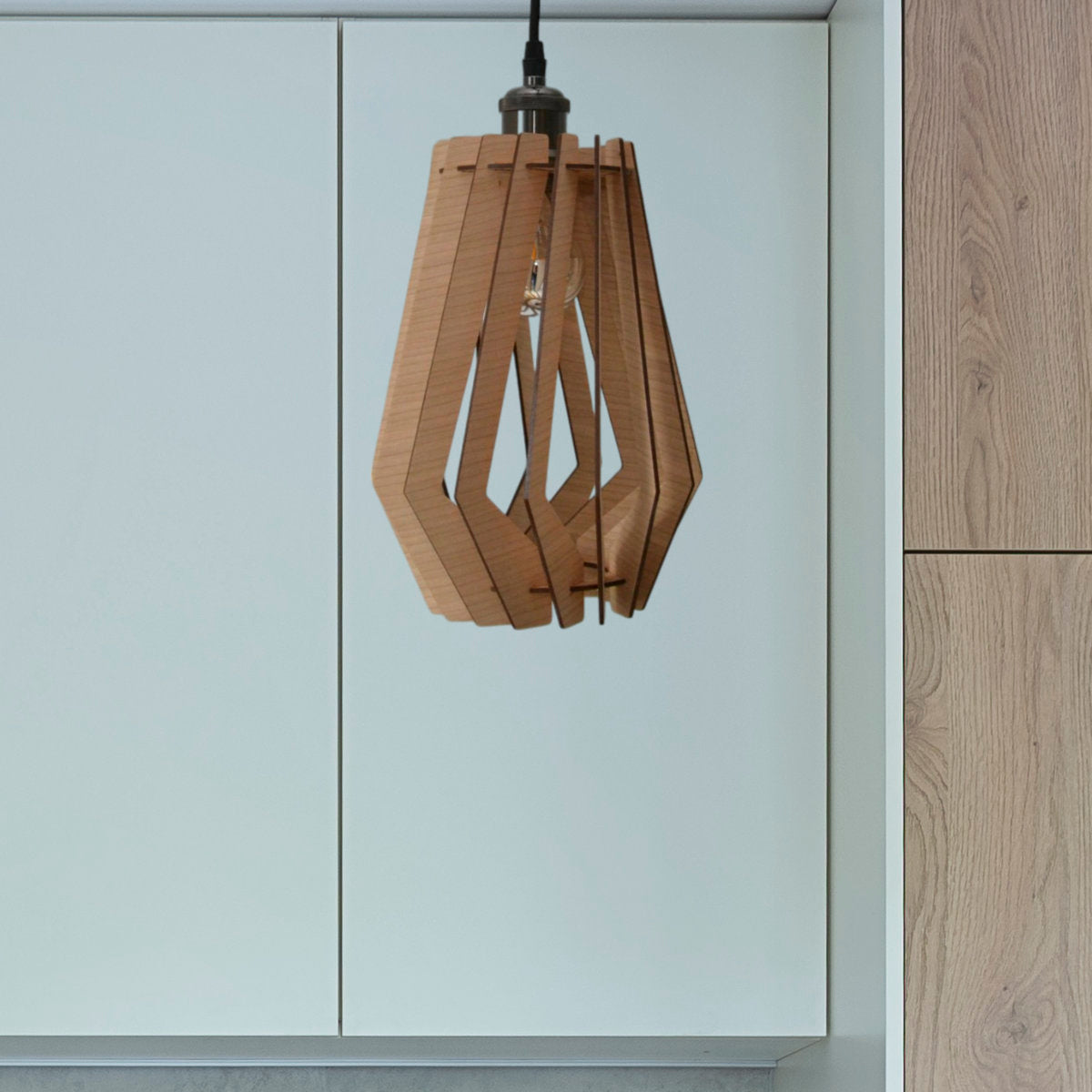 Prisma Suspension en bois - Luminaire design - ILLUMIAA