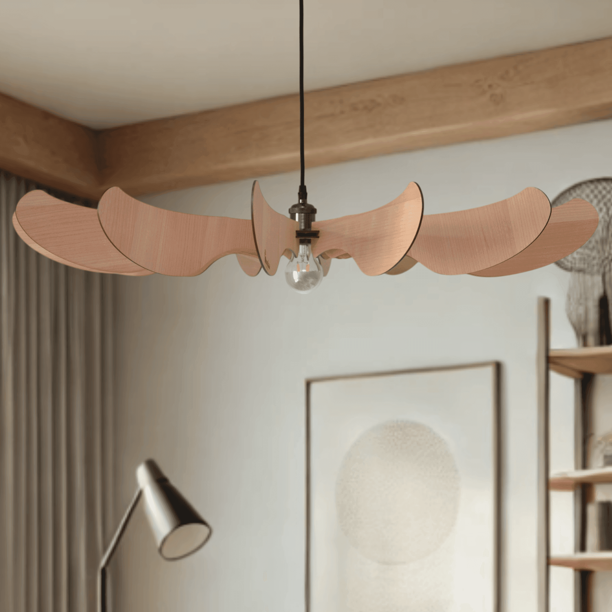 Libéla Suspension en bois - Luminaire design - ILLUMIAA