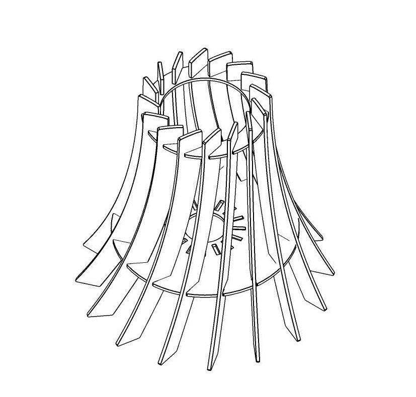 Arcéon Lampe à poser en bois - Luminaire design - ILLUMIAA