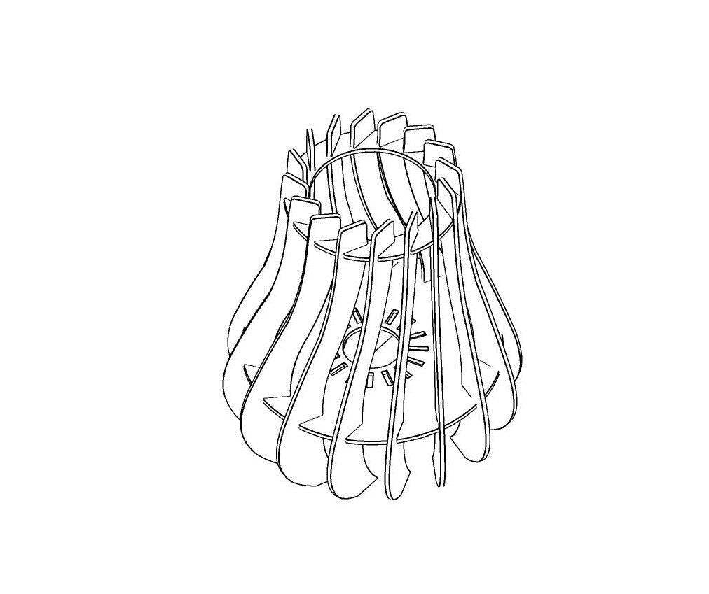 Flamma Lampe à poser en bois - Luminaire design - ILLUMIAA