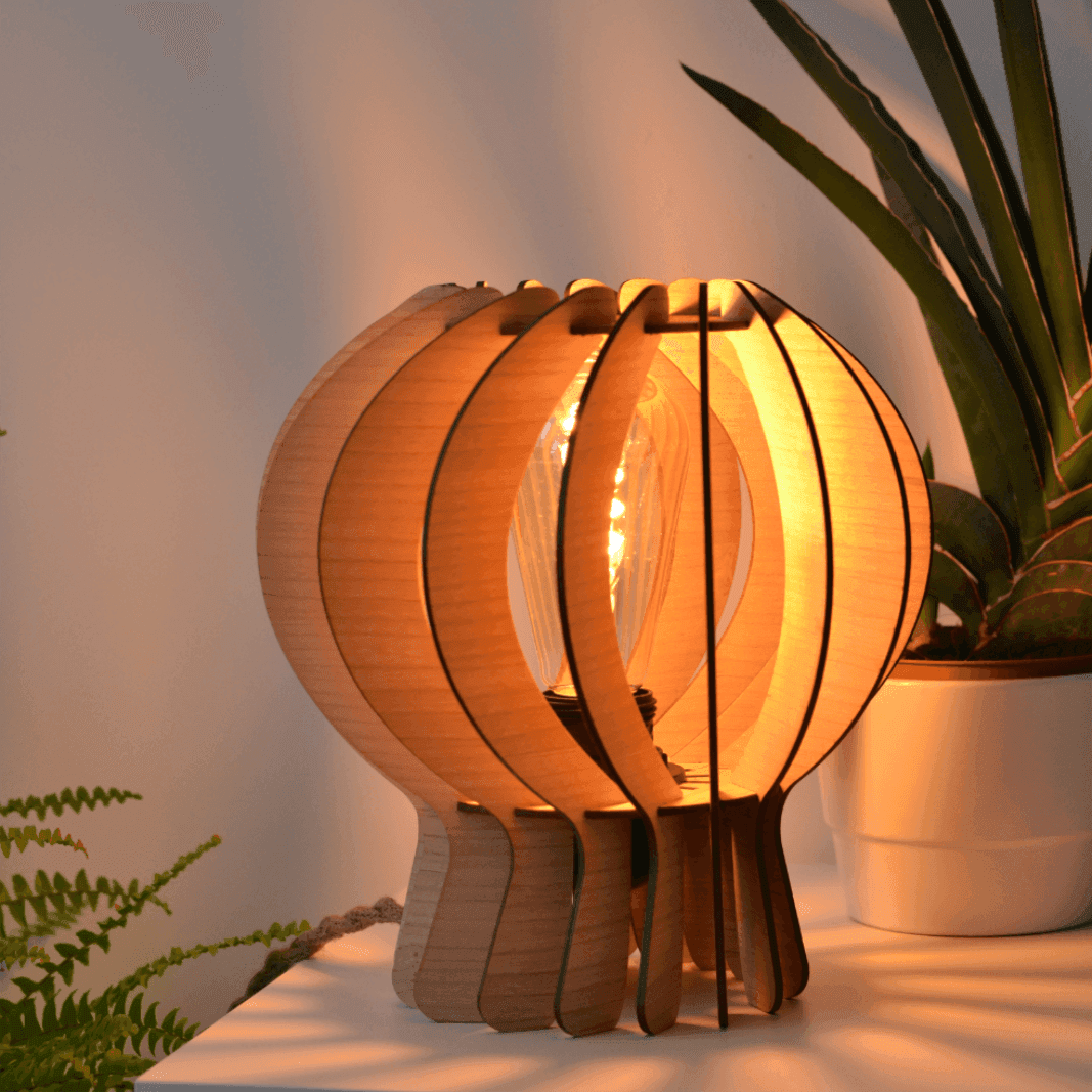 Lunéa Lampe à poser en bois - Luminaire design - ILLUMIAA