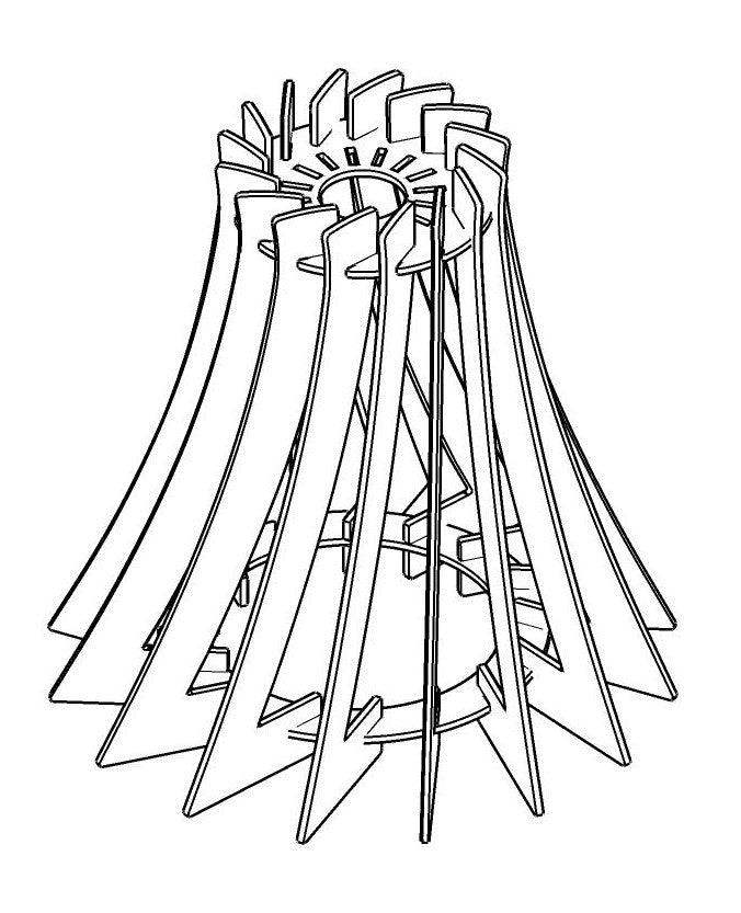 Arcéon Suspension en bois - Luminaire design - ILLUMIAA