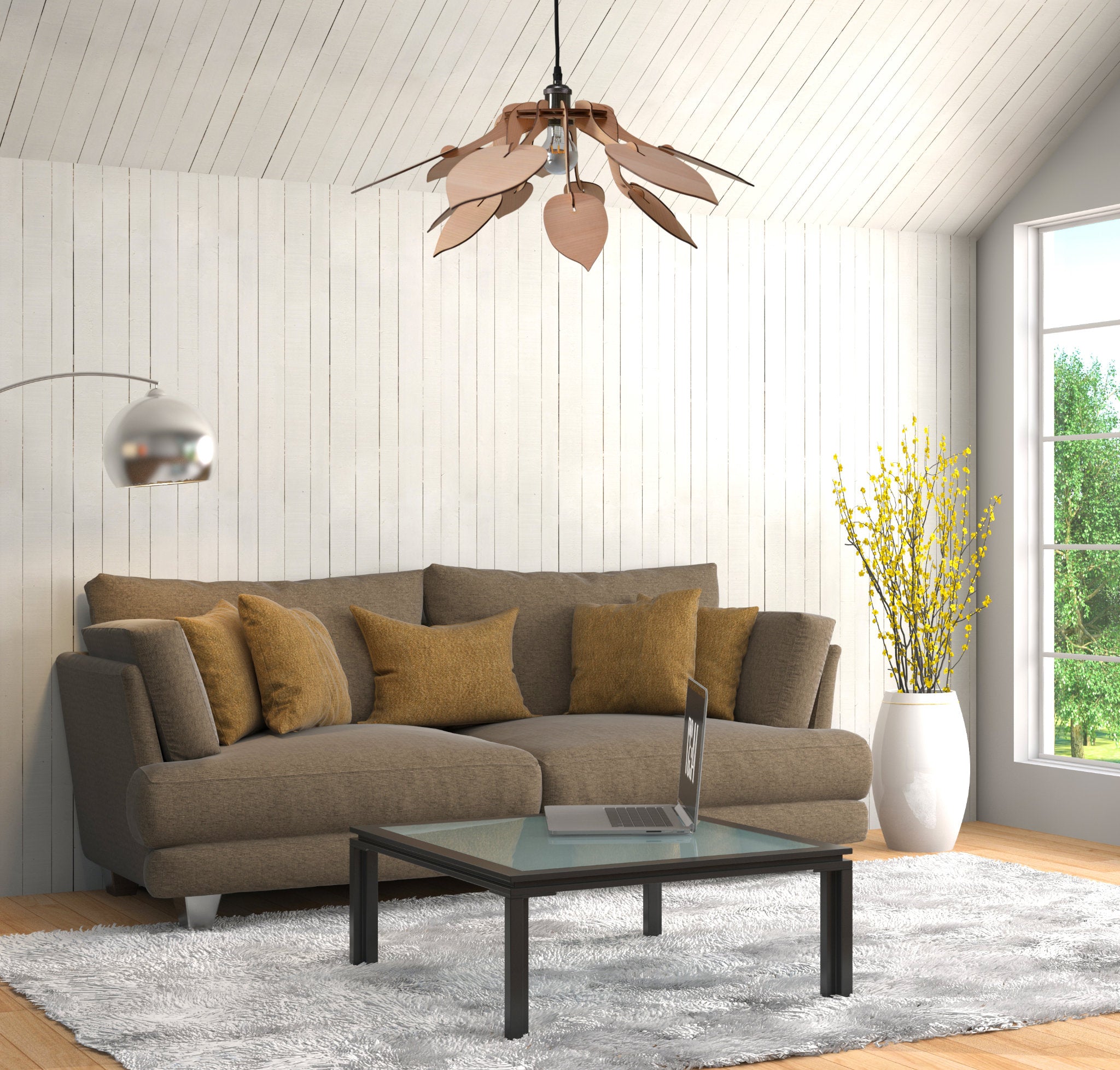 Popléa Suspension en bois - Luminaire design - ILLUMIAA