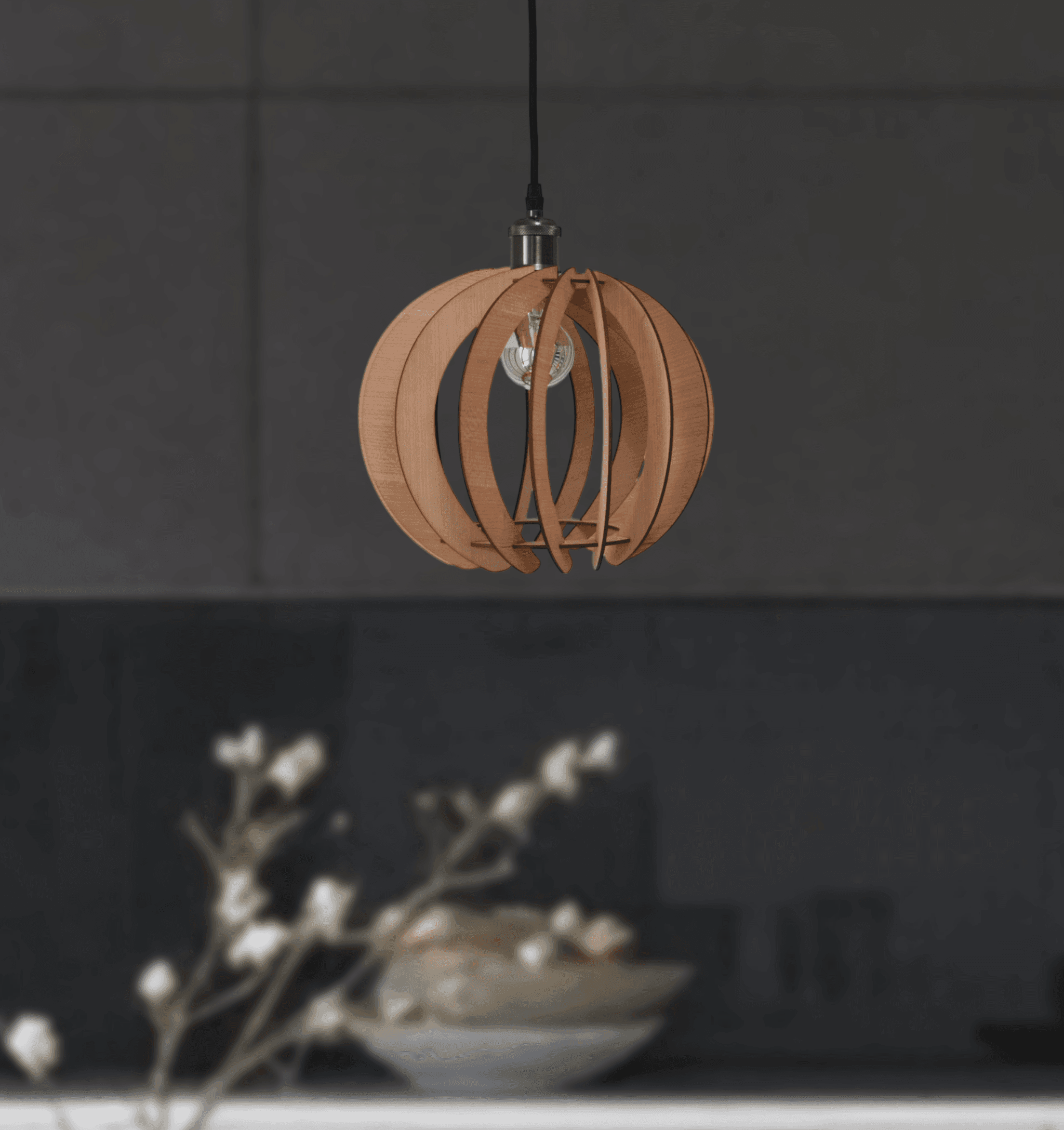 Lunéa Suspension en bois - Luminaire design - ILLUMIAA