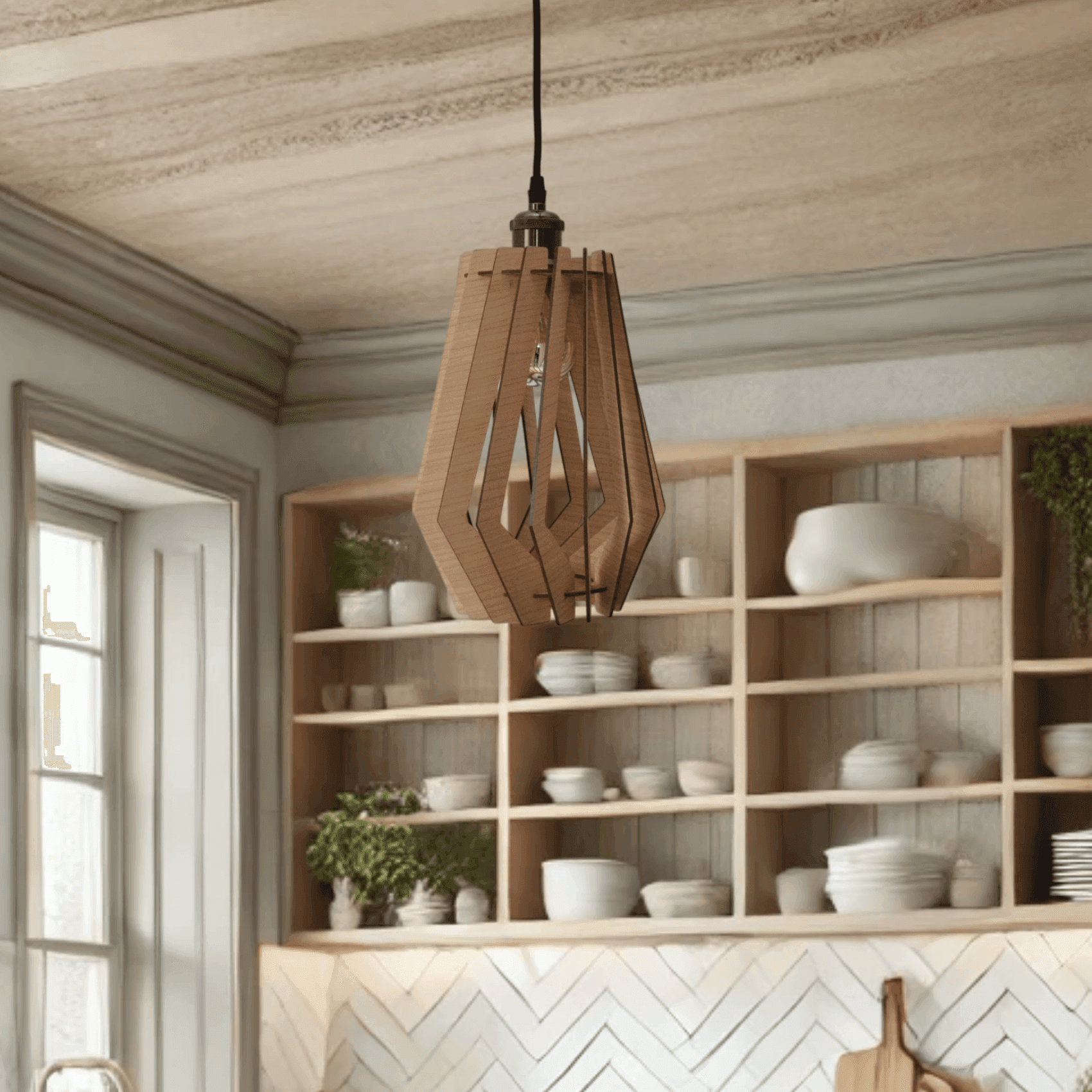 Prisma Suspension en bois - Luminaire design - ILLUMIAA