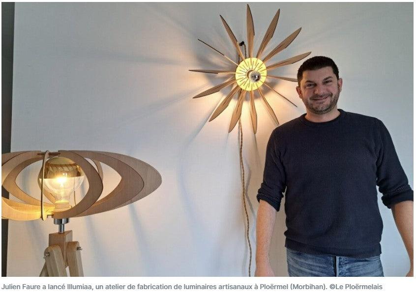 Nouveau à Ploërmel : il fabrique des lampes et luminaires design en bois - ILLUMIAA