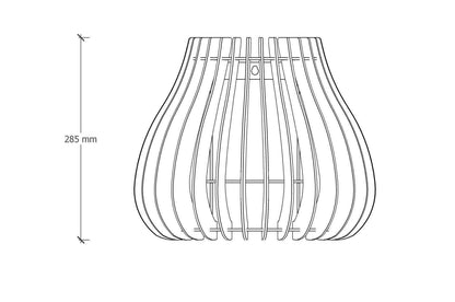 Flamma Baladeuse/applique en bois - Luminaire design - ILLUMIAA