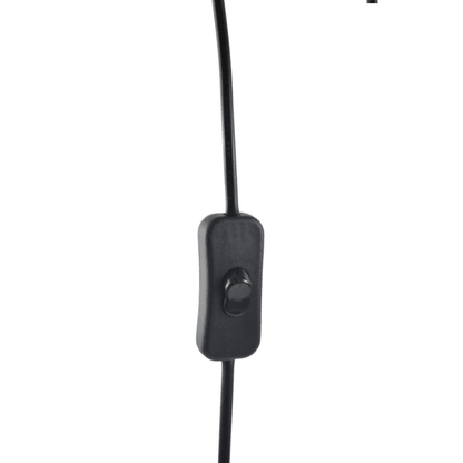 Douille E27 avec cordon noir, interrupteur et prise (CORDON LONG 3.38m) - ILLUMIAA