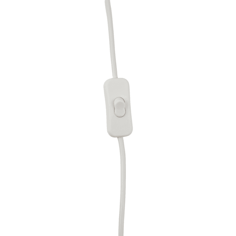 Douille E27 avec cordon blanc, interrupteur et prise (CORDON LONG 3.38m) - ILLUMIAA