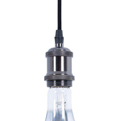 Suspension à douille E27 vintage/rétro Noir chromé - ILLUMIAA