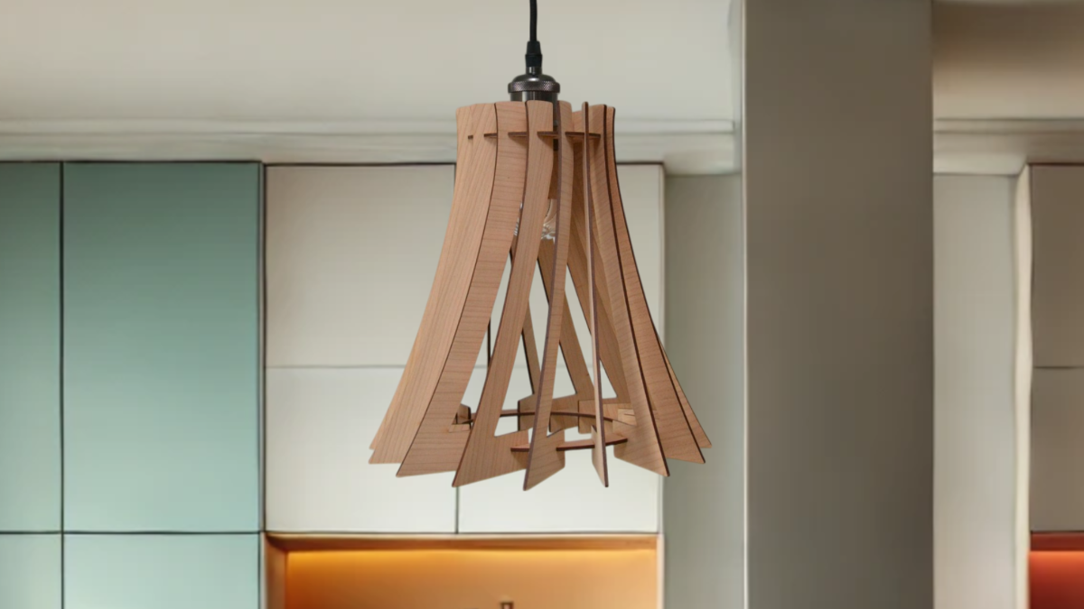 suspension en bois design arceon